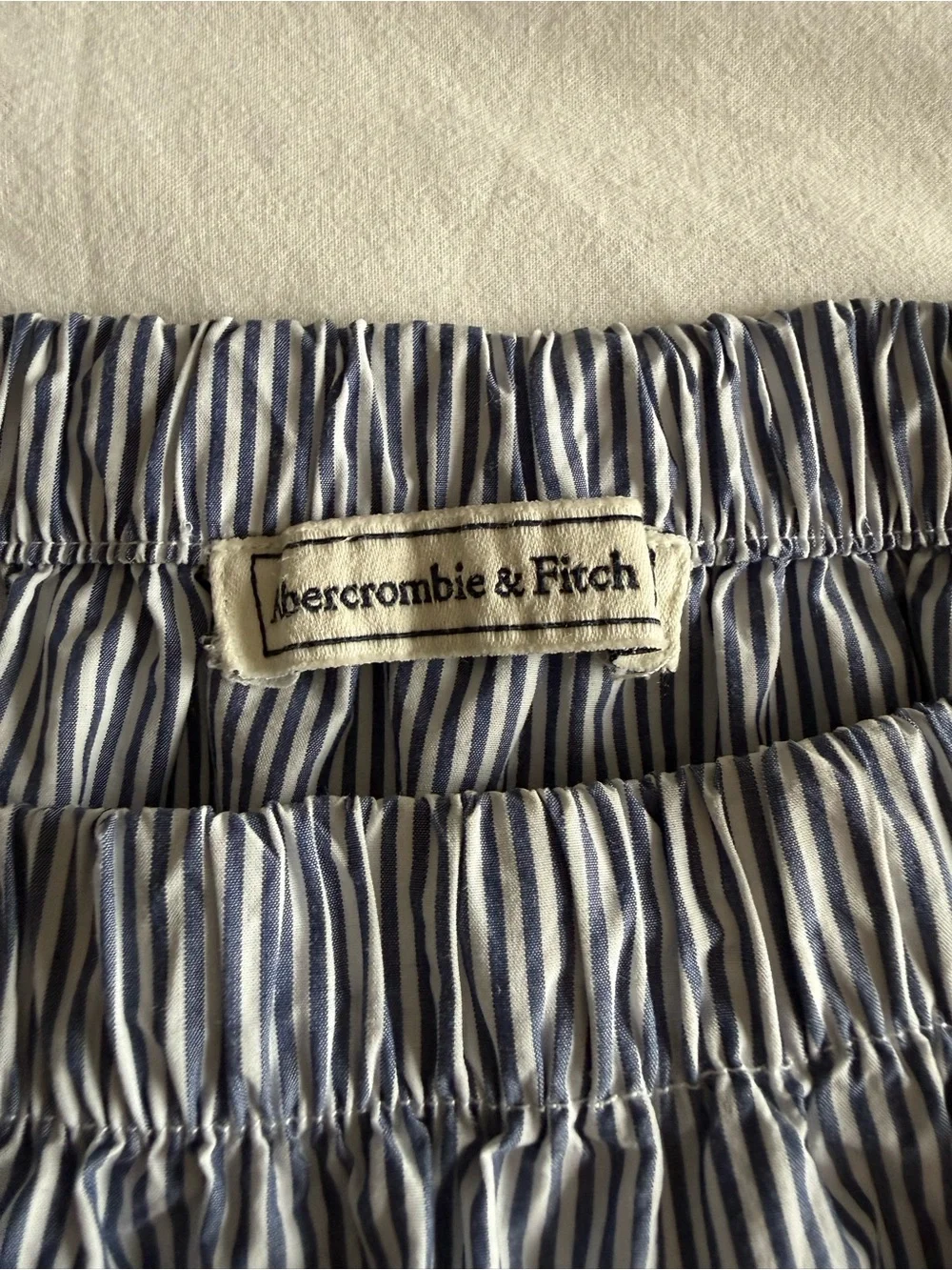 Abercrombie & Fitch 100% Cotton Off Shoulder Stripe Blouse M